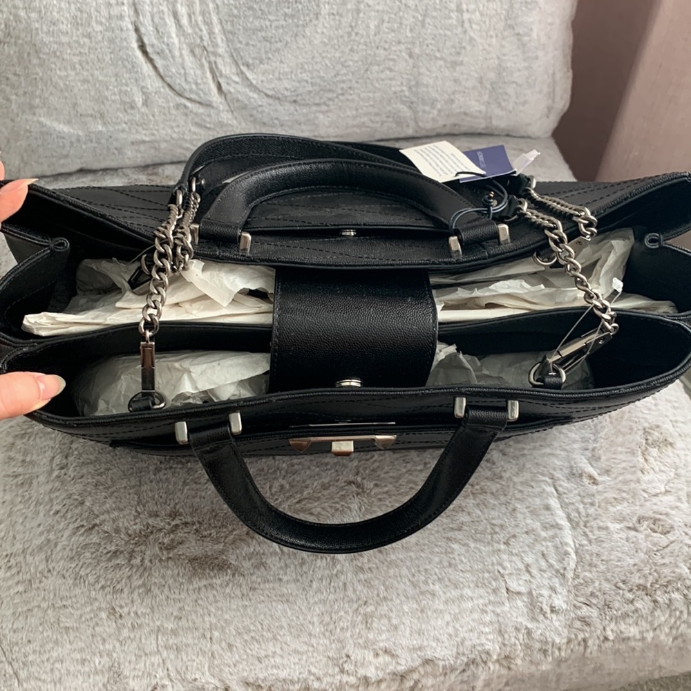 REBECCA MINKOFF | Je T’aime Work Bag Tote - Black Leather - Picture 10 of 17